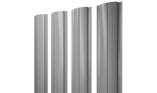 Штакетник Полукруглый Slim с прямым резом Grand Line 0,4 PE-Double RAL 7004 сигнальный серый