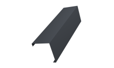 Декоративная накладка на столб универсальная угловая 62х55 для забора жалюзи Grand Line 0,5 Velur X RAL 7024 мокрый асфальт (1,8м)