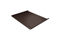 Фальц двойной стоячий Grand Line 0,5 PurPro матовый с пленкой на замках RAL 8017 шоколад