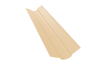 Планка ендовы верхней фигурной 70х70 Grand Line 0,45 PE с пленкой RAL 1014 слоновая кость (2м)