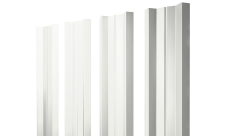 Штакетник М-образный A с прямым резом 0,45 Drap TX RAL 9003 сигнальный белый