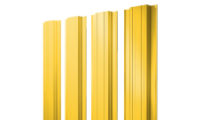 Штакетник Прямоугольный с прямым резом Grand Line 0,45 PE RAL 1018 цинково-желтый