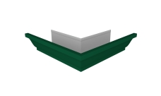 Угол желоба со сварным швом наружный Vortex Lite 130мм RAL 6005 зеленый мох