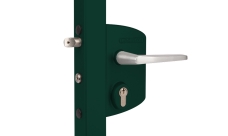 Замок LAKQ 6060 U2L корпус металлический, с ручками из алюминия, зеленый RAL 6005