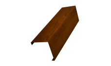 Декоративная накладка на столб универсальная угловая 60х60 для забора жалюзи 0,45 Print-double Premium Golden Wood Intense F (3м)