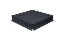 Колпак на столб крышка 390х390мм 0,45 PE с пленкой RAL 7024 мокрый асфальт