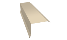 Планка торцевая 80х100 Grand Line 0,5 Satin с пленкой RAL 1015 светлая слоновая кость (2м)