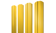 Штакетник Twin фигурный 0,45 PE RAL 1018 цинково-желтый