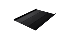 Фальц двойной стоячий Line Grand Line 0,5 Rooftop Бархат с пленкой на замках RAL 9005 черный