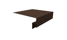 Планка околооконная сложная 200х50х18 (j-фаска) 0,5 Velur X RAL 8017 шоколад (3м)