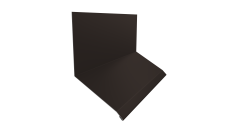 Планка примыкание верхнее к стене фальц Grand Line 150х130х20 0,45 PE-Double с пленкой RR 32 темно-коричневый (3м)