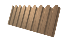 Профнастил С20A фигурный Grand Line 0,45 Принт Элит Медовое дерево TwinColor