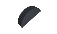 Заглушка торцевая Grand Line 0,45 Drap TX RAL 7024 мокрый асфальт