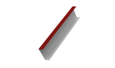 Декоративная накладка на столб универсальная 62х55 для забора жалюзи Grand Line 0,45 PE RAL 3011 коричнево-красный (1,8м)