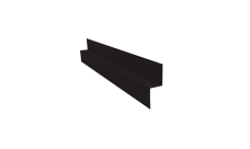 Отлив для сегментного кожуха на трубу 0,5 Rooftop Бархат RAL 9005 черный (2м)