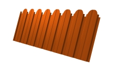 Профнастил C10B фигурный 0,45 PE RAL 2004 оранжевый