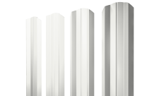Штакетник М-образный A фигурный Grand Line 0,45 ПЭ двухсторонний RAL 9003 сигнальный белый