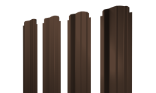 Штакетник П-образный B фигурный 0,4 PE RAL 8017 шоколад