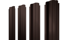 Штакетник П-образный B фигурный Grand Line 0,4 PE RAL 8017 шоколад