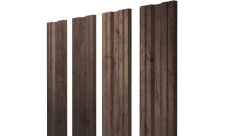 Штакетник Твин с прямым резом Grand Line 0,45 Принт Премиум Almond Wood Fresh