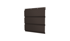 Софит металлический Grand Line полная перфорация 0,5 PurPro с пленкой RR 32 темно-коричневый