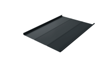 Фальц двойной стоячий Line Grand Line 0,5 Rooftop Бархат с пленкой на замках RAL 7016 антрацитово-серый