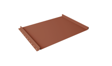 Кликфальц Grand Line 0,5 Satin с пленкой на замках RAL 8004 терракота