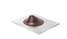 Проходной элемент (мастер флеш) угловой №1 (75-200мм) +185 EPDM (металлический неокрашенный фланец) коричневый