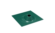 Проходной элемент угловой №17 (75-200мм) +240 силиконовый (металлический окрашенный фланец) зеленый