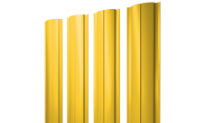 Штакетник Полукруглый Slim с прямым резом Grand Line 0,45 PE RAL 1018 цинково-желтый