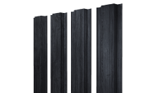 Штакетник Прямоугольный с прямым резом Grand Line 0,45 Принт Премиум Серое дерево TwinColor