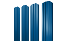 Штакетник Твин фигурный Grand Line 0,45 PE слим RAL 5005 сигнальный синий