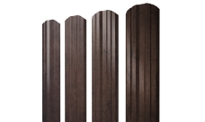 Штакетник Твин фигурный Grand Line 0,45 Принт Премиум Antique Wood ТвинColor