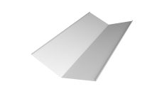 Планка ендовы нижней 300х300 Grand Line 0,45 Drap с пленкой RAL 9003 сигнальный белый (2м)