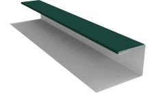 Планка П-образная Блок-Хаус новый Grand Line 0,45 Drap ТР RAL 6005 зеленый мох (2м)