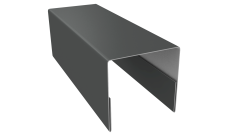 Планка П-образная заборная 20 0,5 Satin Matt RAL 7016 антрацитово-серый (2,5м)