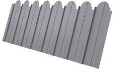 Профнастил C10A фигурный Grand Line 0,45 Drap RAL 7004 сигнальный серый