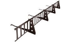 Снегозадержатель решетчатый на натуральную черепицу 8017 (для проф. до 50мм) комплект