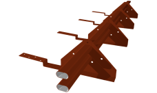 Снегозадержатель трубчатый для композитной черепицы Roman RAL 3009 (3м)