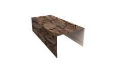 Крышка для забора из сайдинга (Блок-хаус new) 0,45 Print Elite King Stone TwinColor (2,5м)