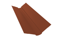 Планка ендовы верхней фигурной 100х100 Grand Line 0,45 Drap RAL 8004 терракота (3м)