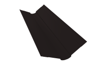 Планка ендовы верхней фигурной 100х100 Grand Line 0,5 Satin Matt RAL 9005 черный (2м)