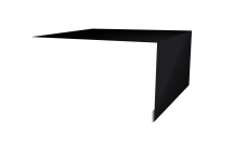 Планка околооконная простая 250х50 0,45 Drap ST RAL 9005 черный (2м)