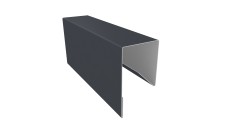 Планка П-образная заборная 17 0,5 Satin Matt TX RAL 7024 мокрый асфальт (2м)