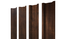 Штакетник П-образный B с прямым резом Grand Line 0,45 Print Premium Cherry Wood Dark FTC