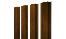 Штакетник Прямоугольный с прямым резом Grand Line 0,45 Принт Элит двухсторонний Золотой дуб