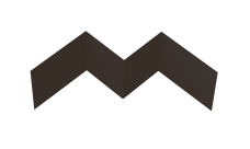 Угол внутренний фибросайдинга 0,5 Satin с пленкой RR 32 темно-коричневый (3м)