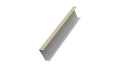 Декоративная накладка на столб универсальная 80х80 для забора жалюзи 0,5 Satin RAL 1015 светлая слоновая кость (2м)