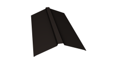 Планка конька прямоугольного 150х30х150 0,5 Satin с пленкой RR 32 темно-коричневый (2м)