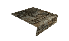 Планка лобовая/околооконная простая 190х50 0,45 Print Elite Fine Stone TwinColor (3м)